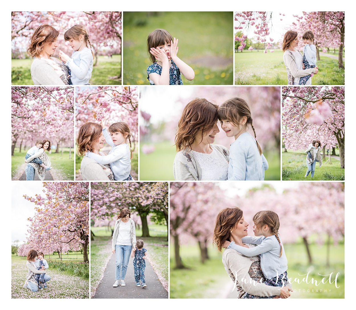 Family blossom portrait photography Harrogate