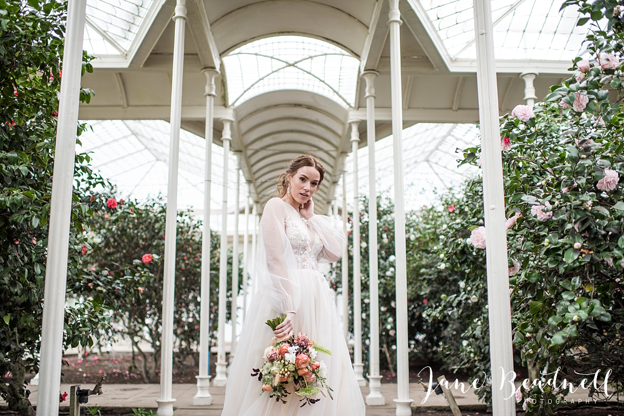 Bride and bouquet of flowers