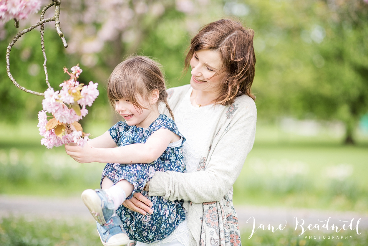 Family blossom portrait photography Harrogate