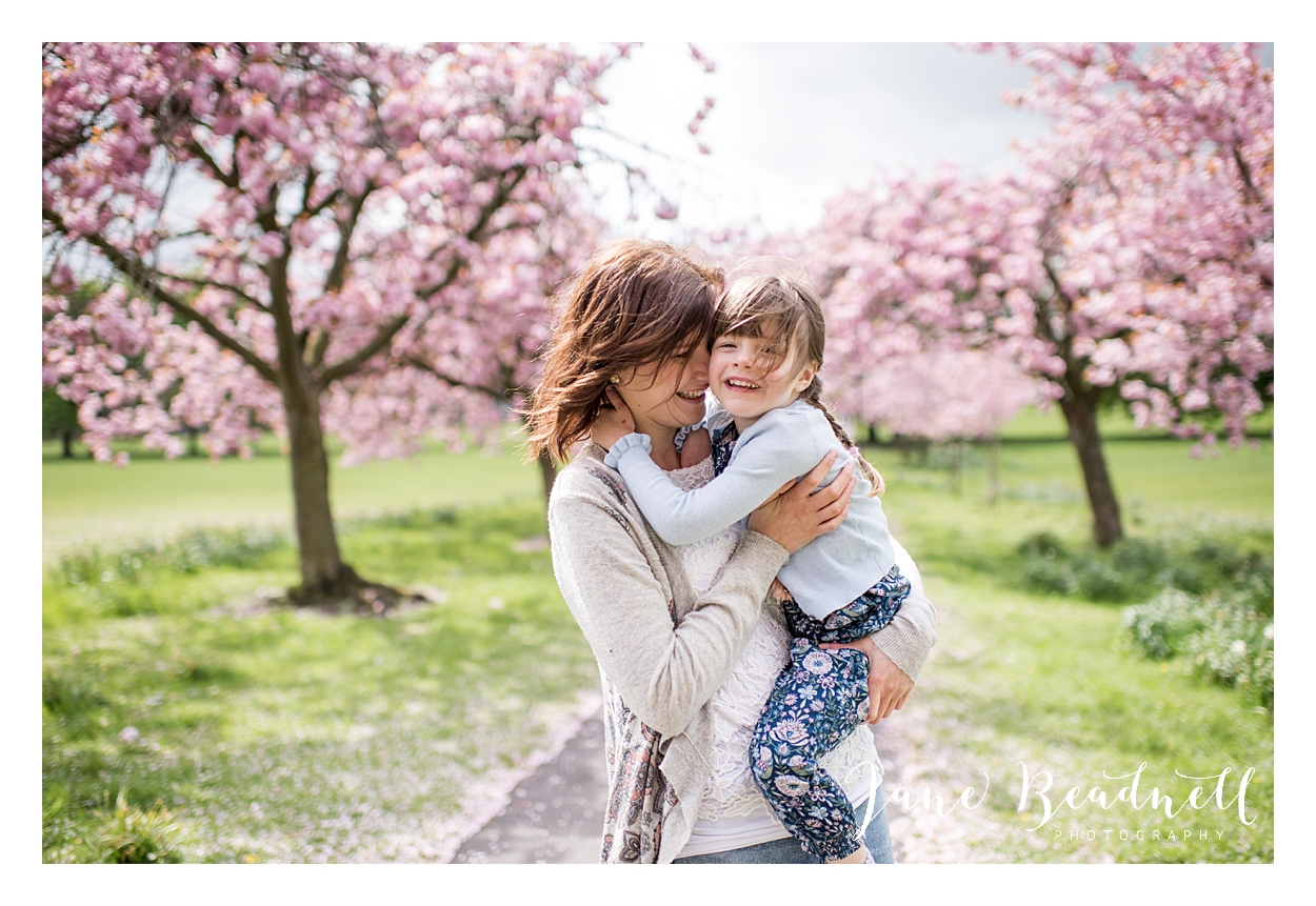 Family blossom portrait photography Harrogate