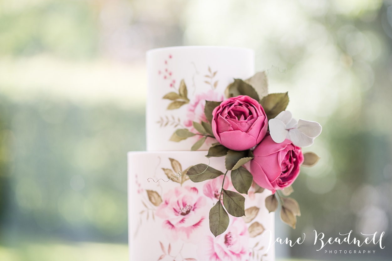 Pink wedding cake