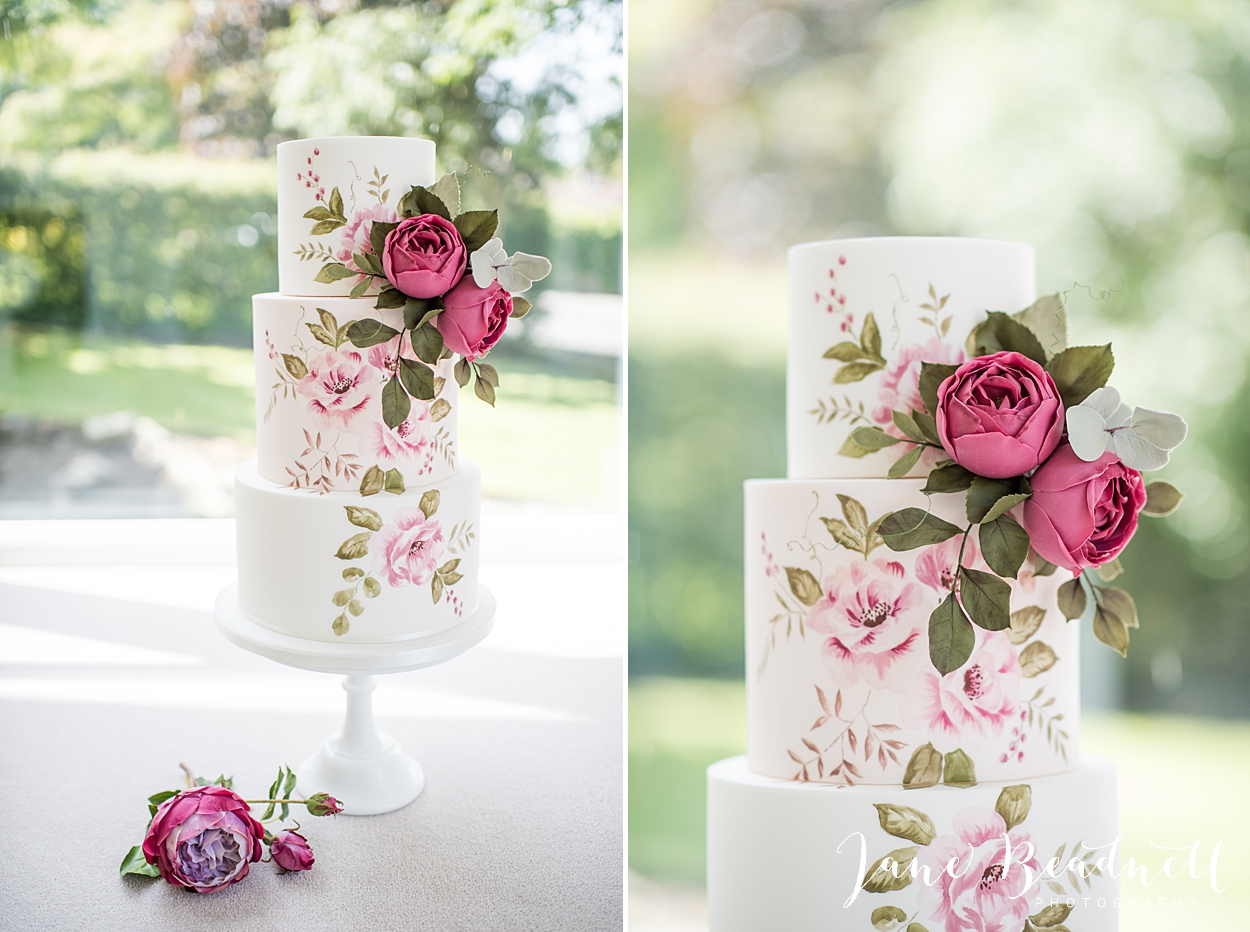 Pink wedding cake design