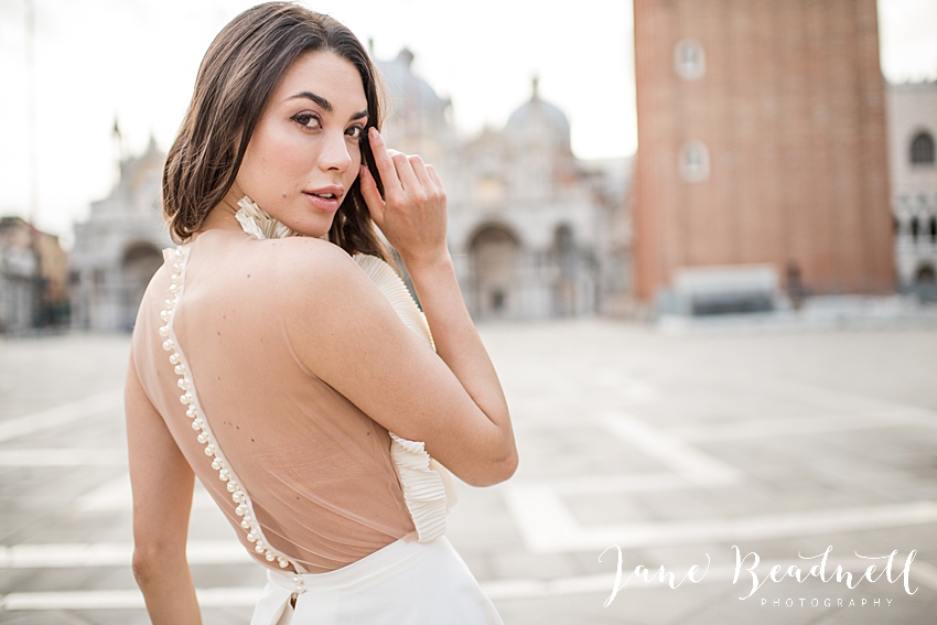 Bride in piazza san marco Venezia Italy