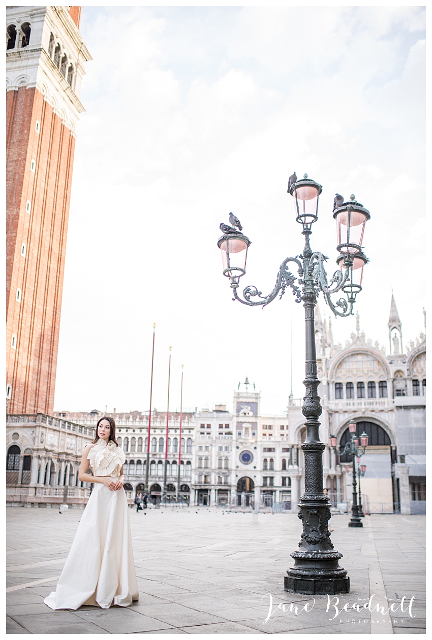 Bride in piazza san marco Venezia Italy