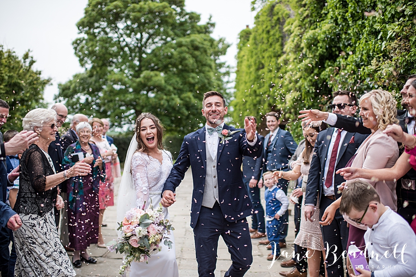 Crayke Manor wedding confetti shot