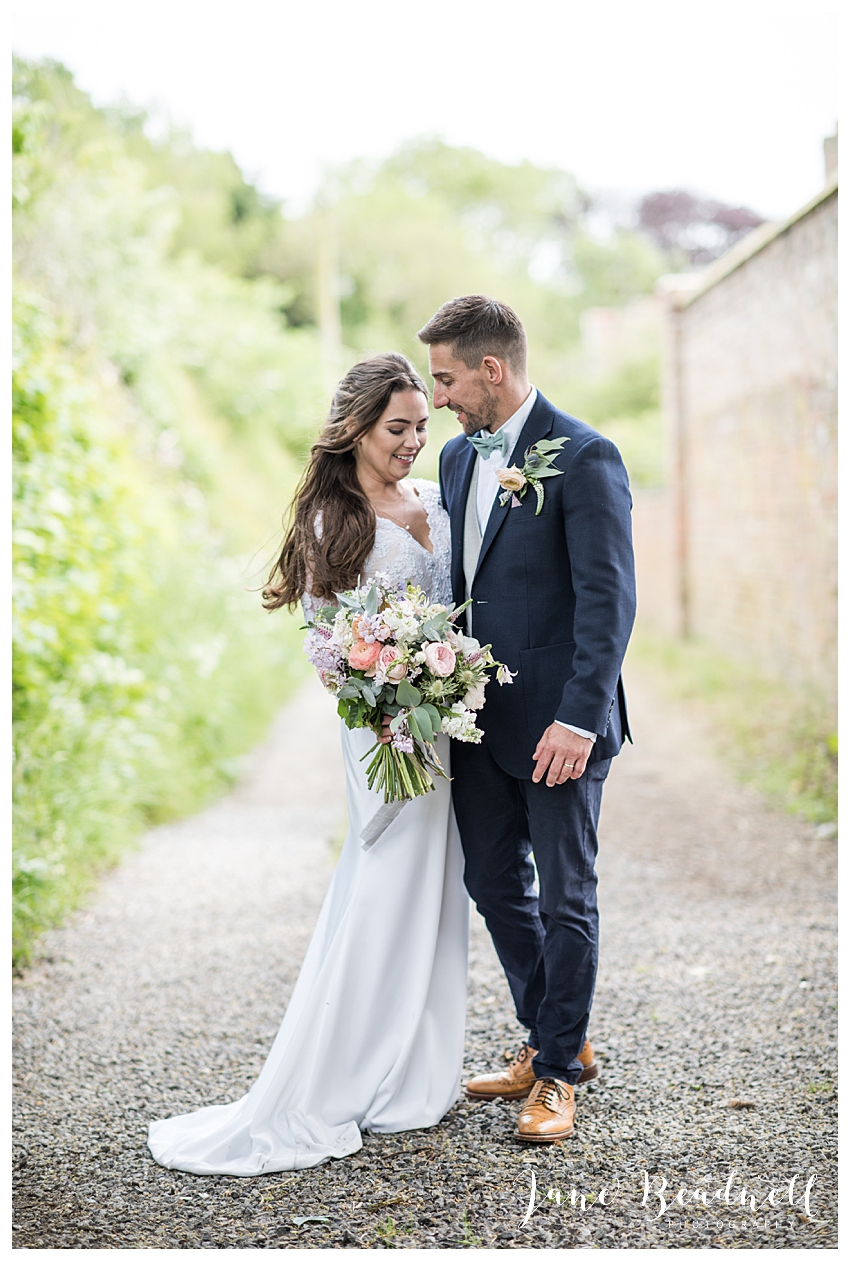 Crayke Manor wedding bride and groom